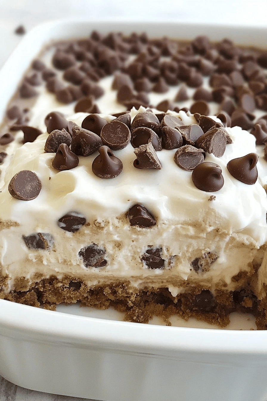 Easy Chocolate Chip Cookie Pudding Dessert