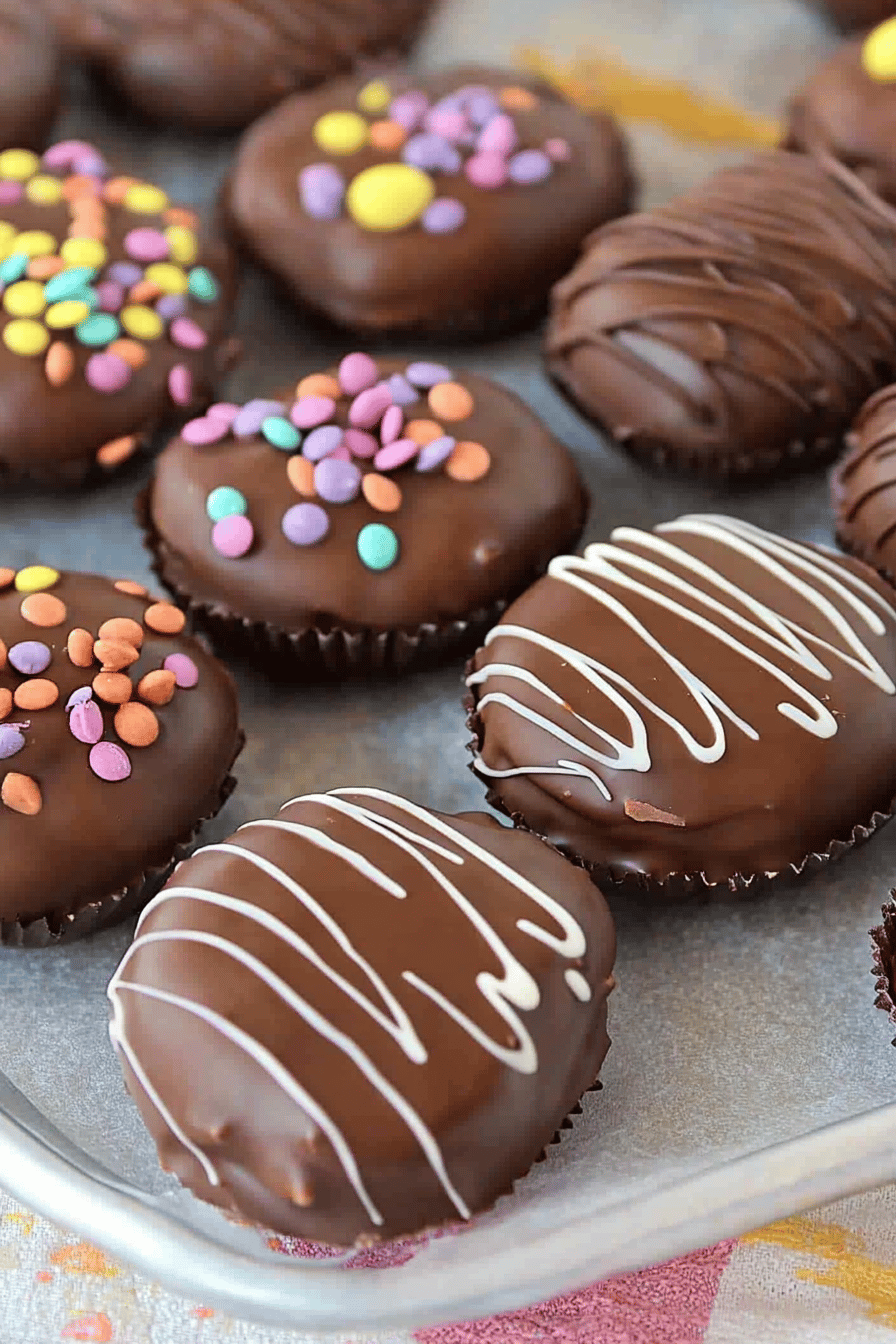 Easy Chocolate Peanut Butter Easter Eggs Recipe Final Dish Presentation