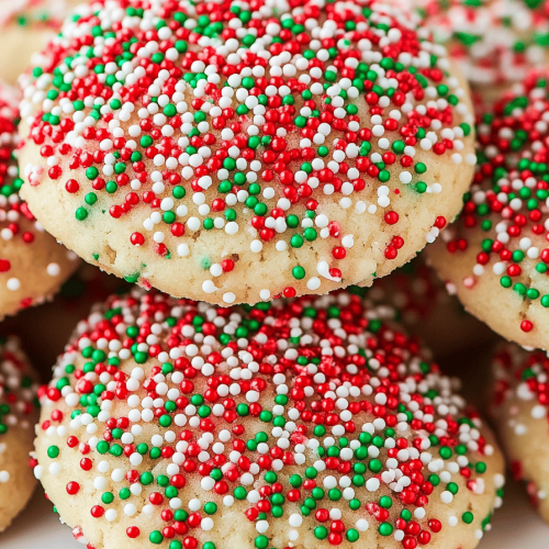Easy Christmas Sprinkle Cookies Recipe