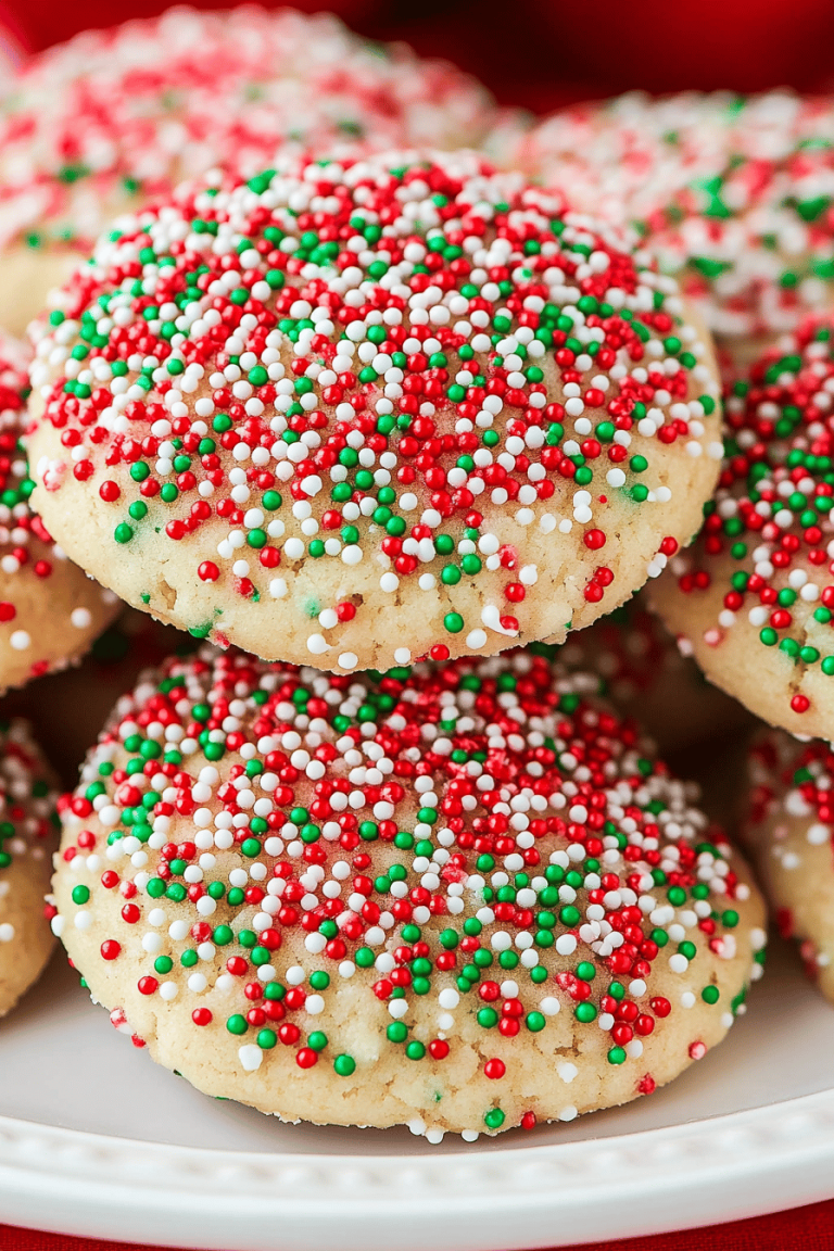 Easy Christmas Sprinkle Cookies Recipe