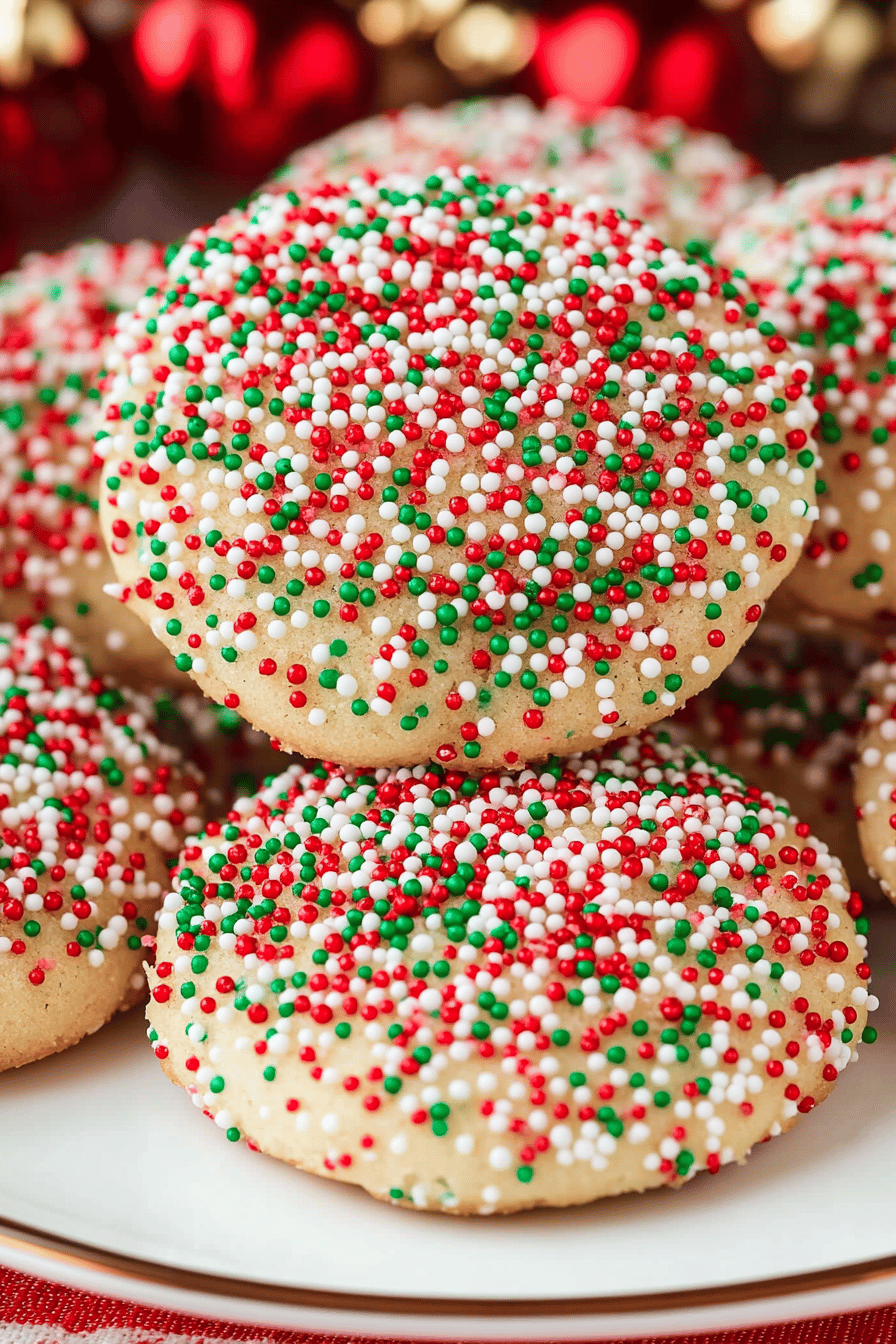 Easy Christmas Sprinkle Cookies Recipe ingredients