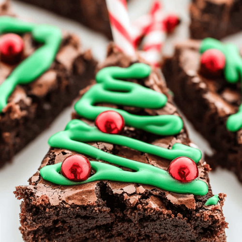 Easy Christmas Tree Brownies Recipe