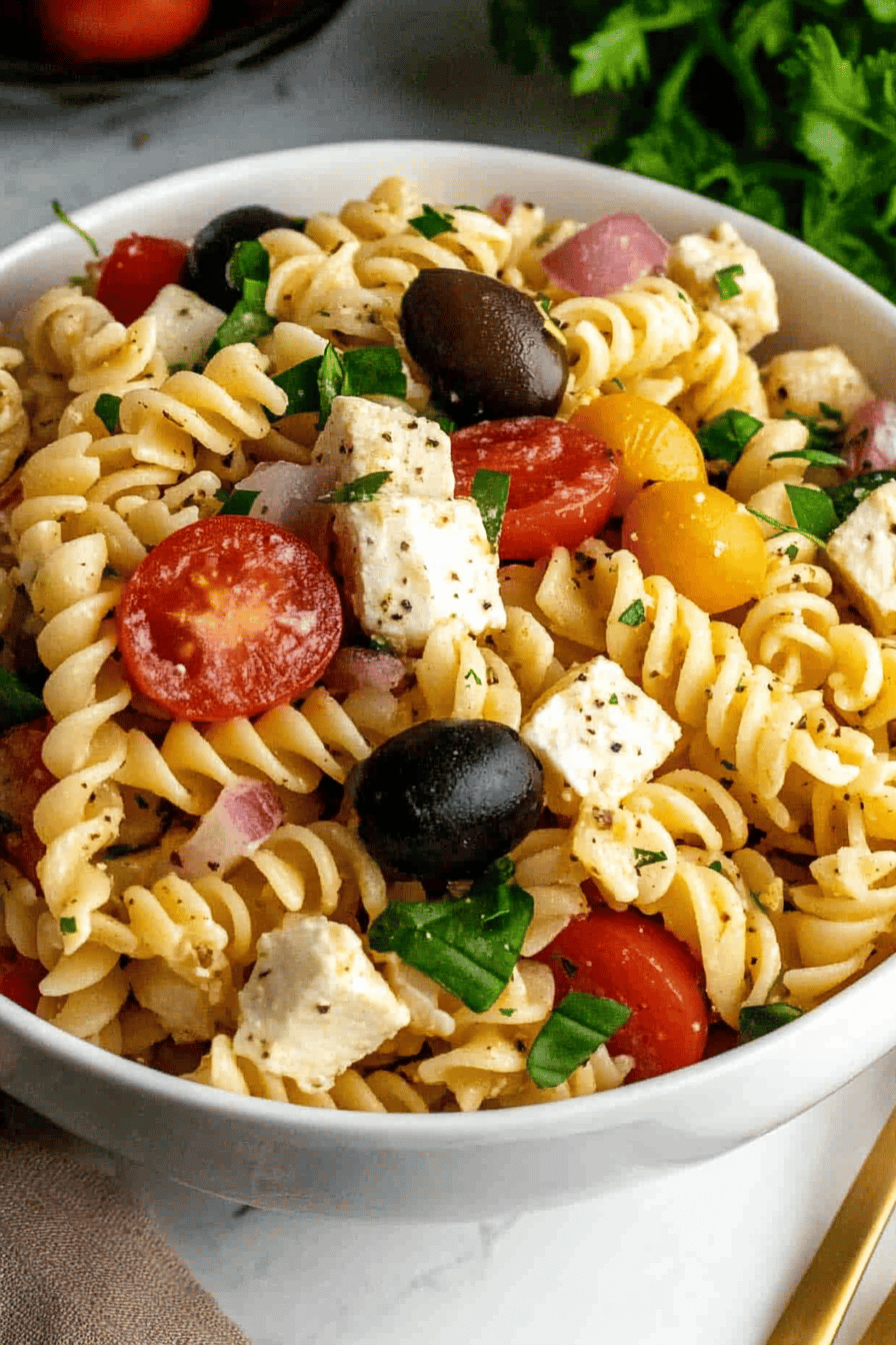 Easy Classic Italian Pasta Salad Recipe ingredients