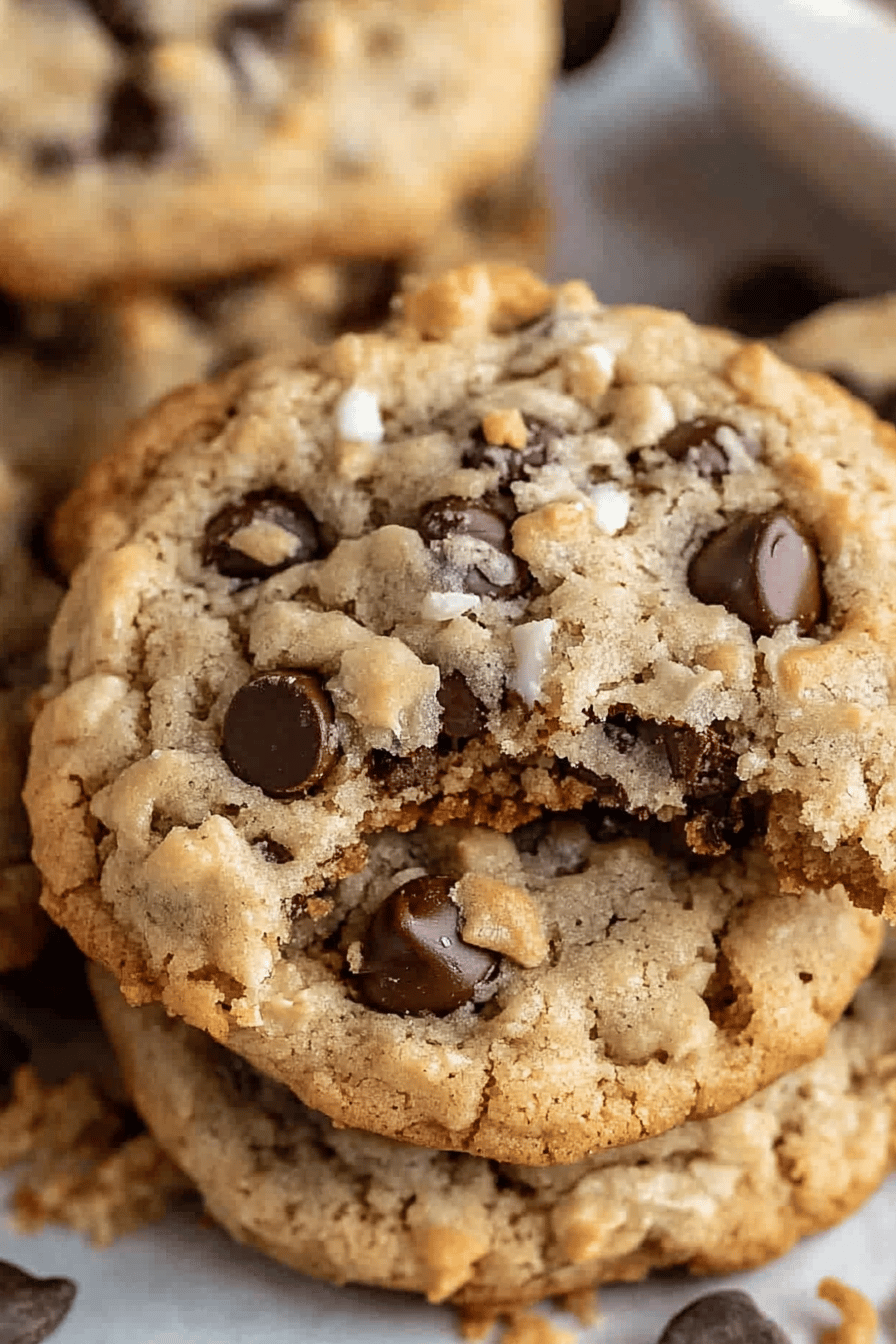 Easy Coconut Chocolate Chip Cookies Recipe Final Dish Presentation