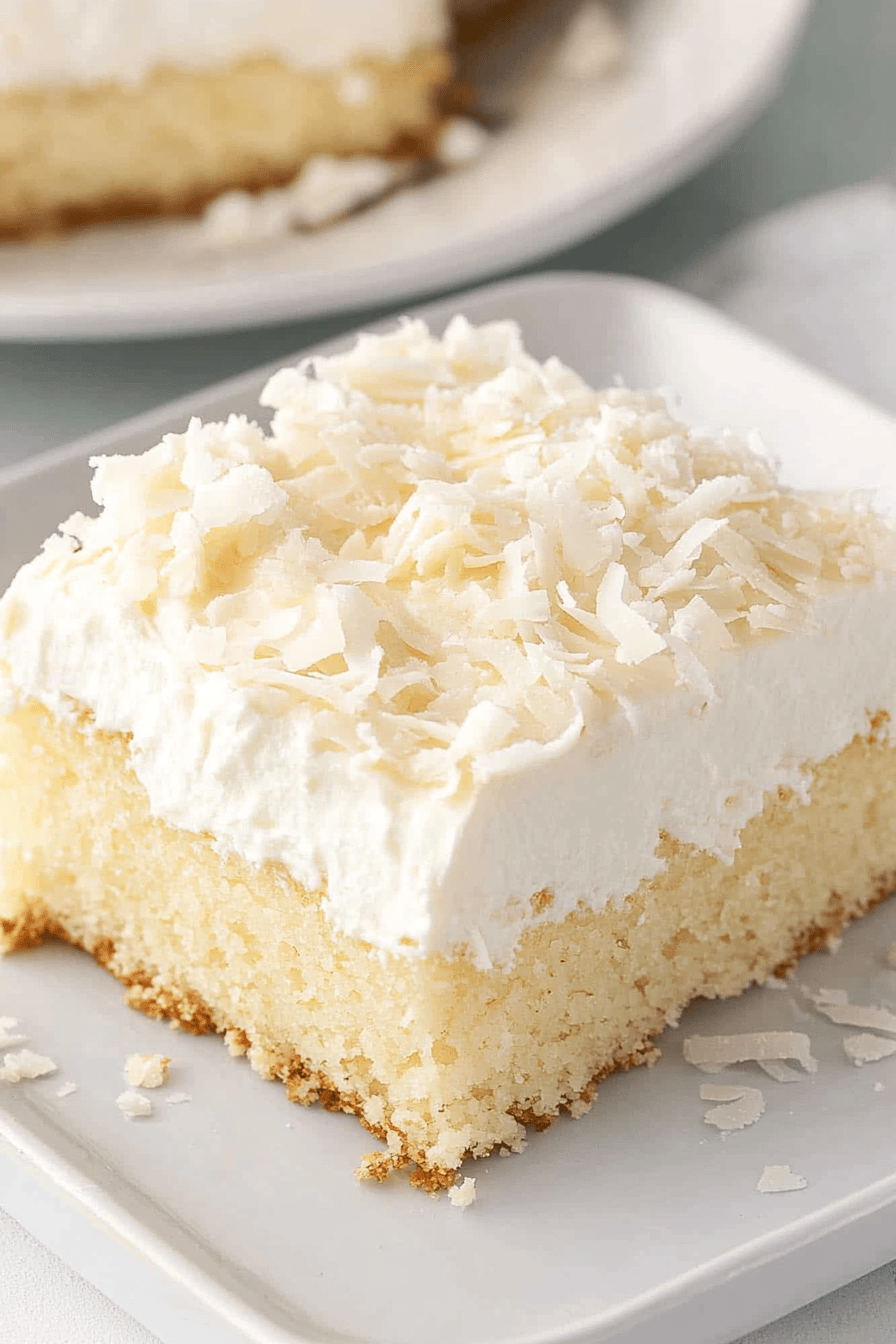 Easy Coconut Cream Cake Recipe ingredients