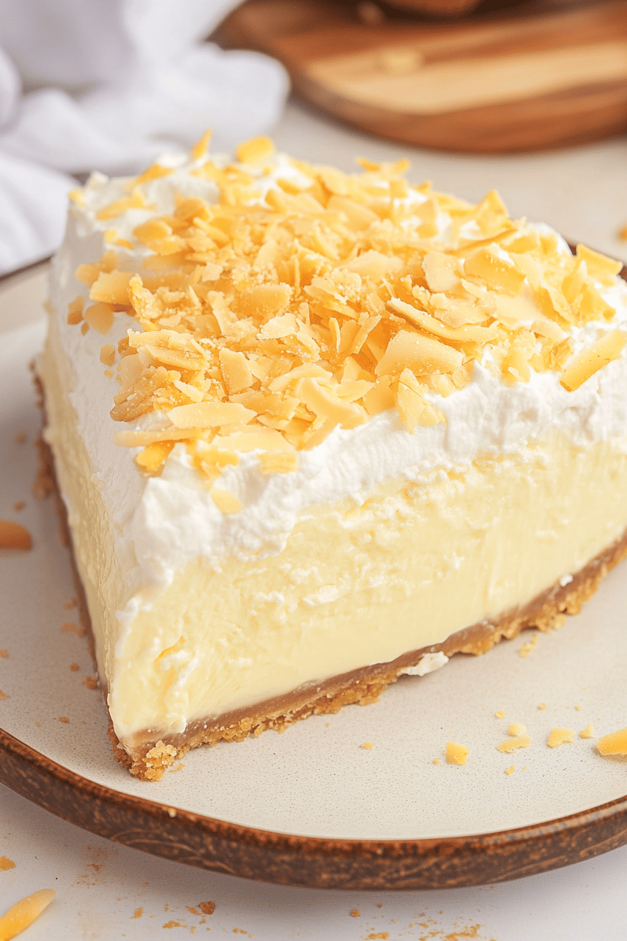 Easy Coconut Cream Pie Recipe Final Dish Presentation