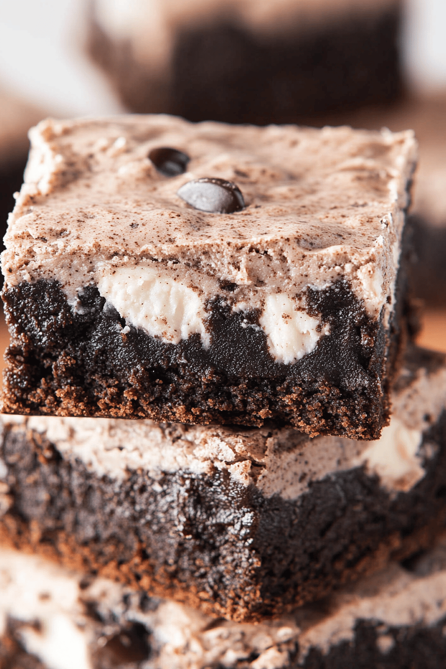 Easy Cookies and Cream Brownies Recipe Final Dish Presentation