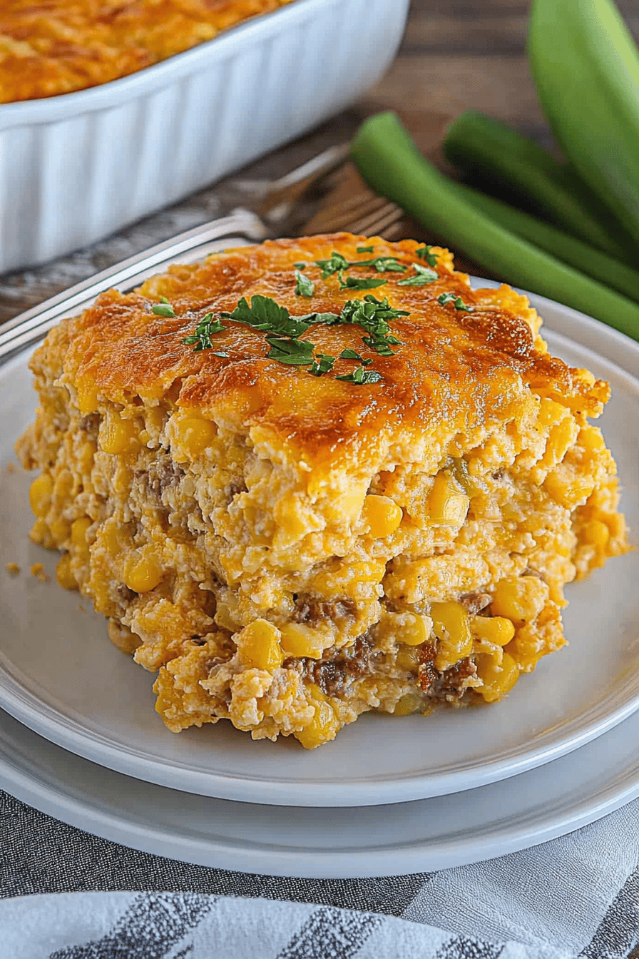 Easy Corn Casserole Recipe Final Dish Presentation