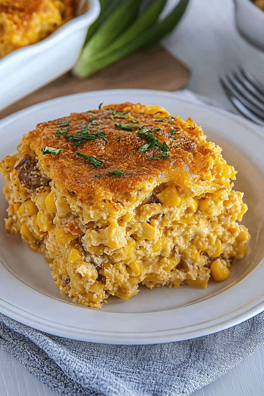 Easy Corn Casserole Recipe ingredients