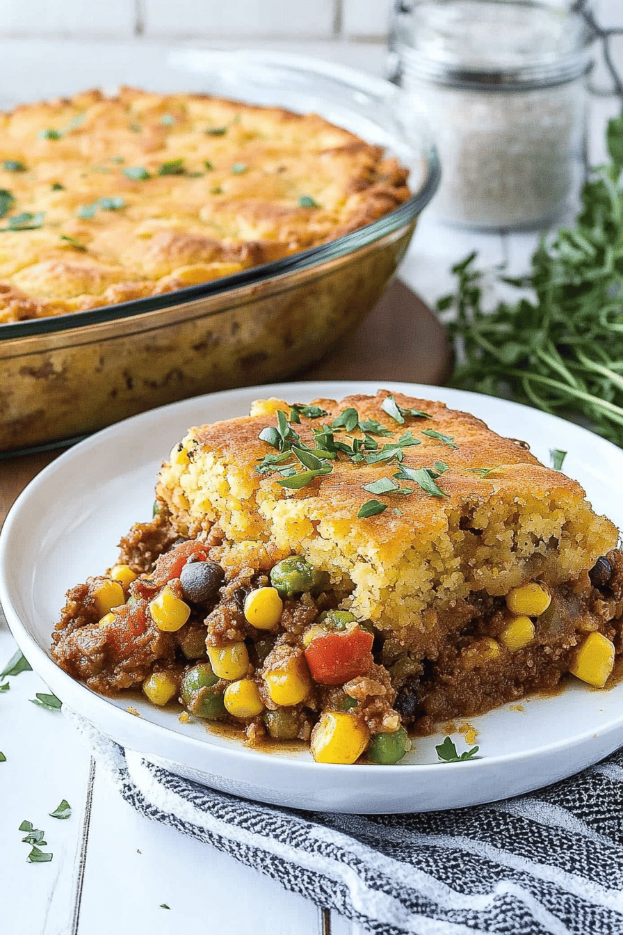 Easy Cowboy Cornbread Casserole Recipe