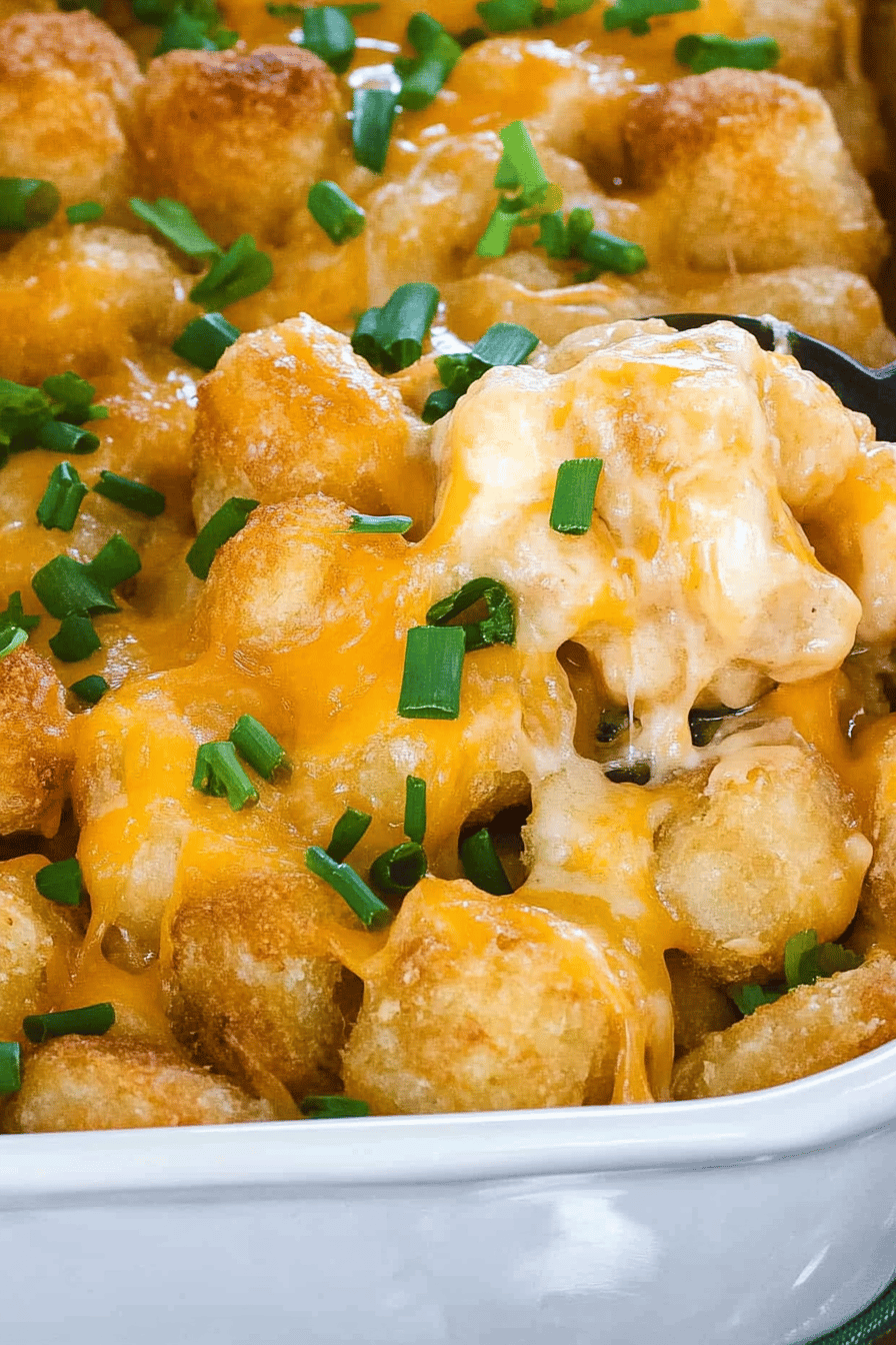 Easy Cowboy Tater Tot Casserole Recipe Final Dish Presentation