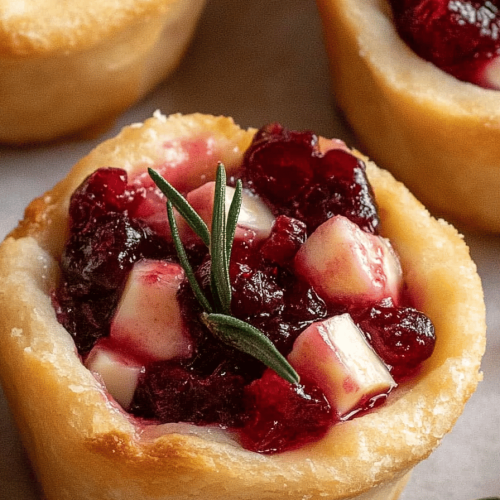Easy Cranberry Brie Bites Recipe