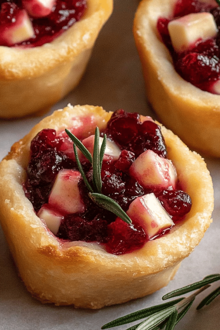 Easy Cranberry Brie Bites Recipe