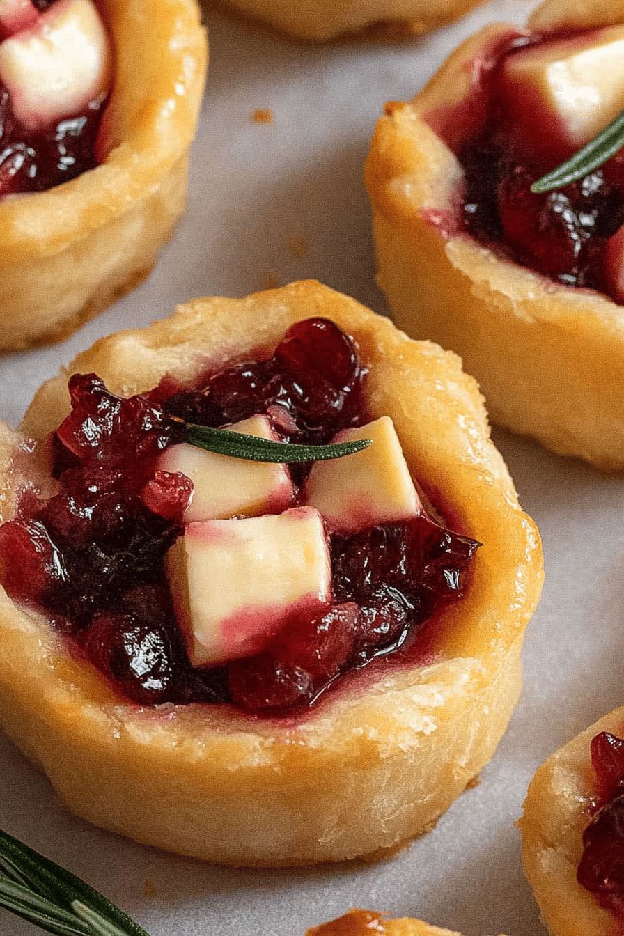 Easy Cranberry Brie Bites Recipe Final Dish Presentation