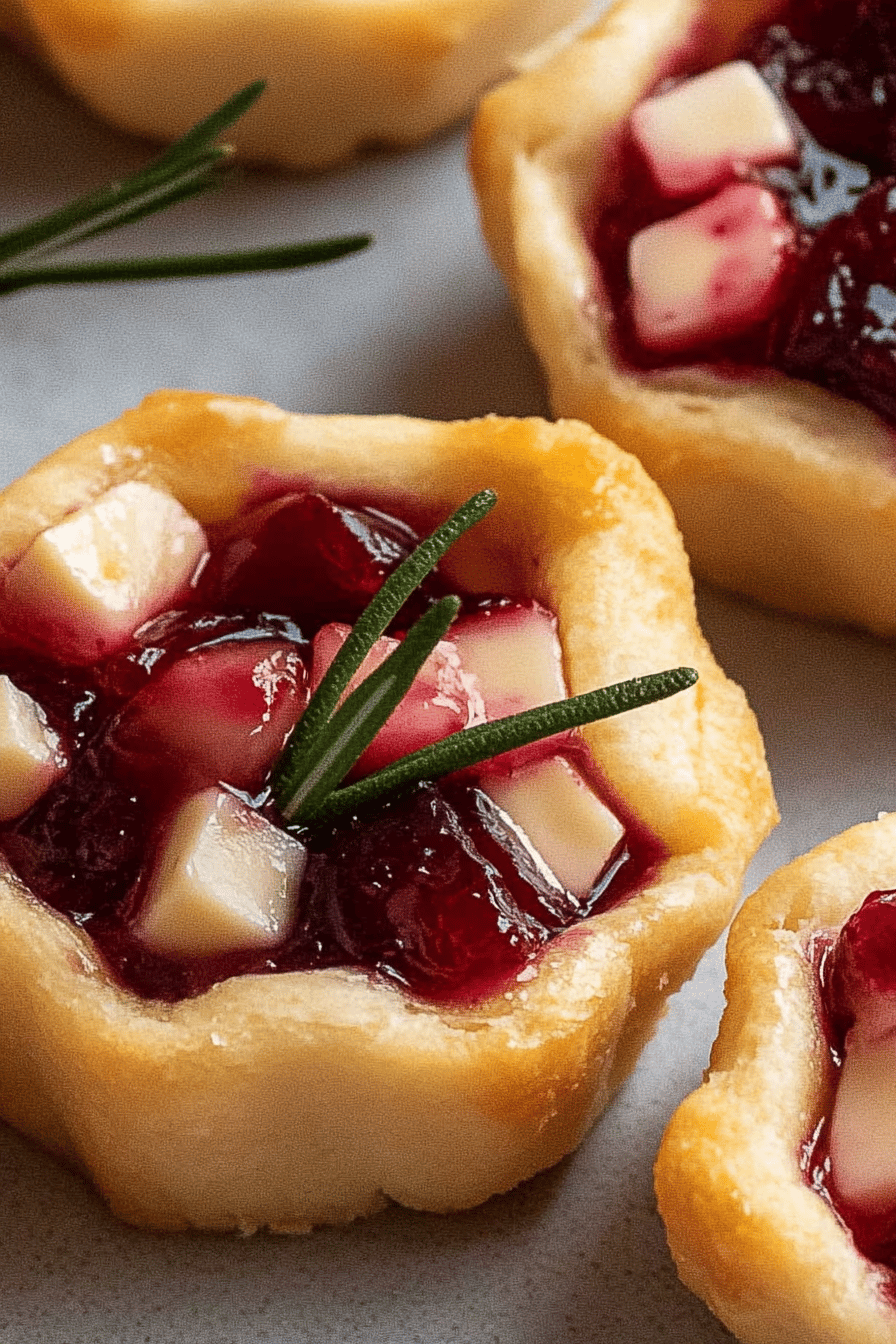 Easy Cranberry Brie Bites Recipe Final Dish Presentation