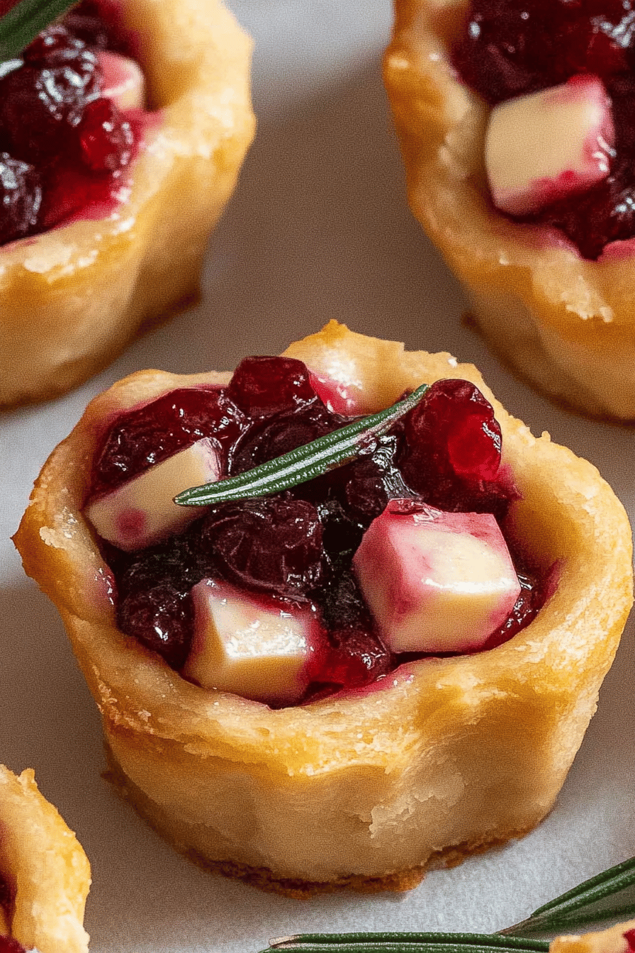 Easy Cranberry Brie Bites Recipe ingredients