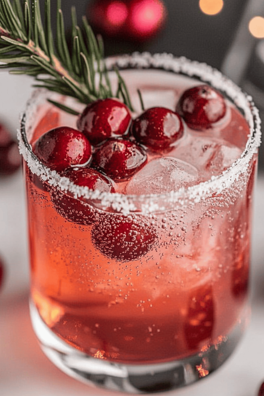 Easy Cranberry Cider Sparkling Punch Recipe Final Dish Presentation