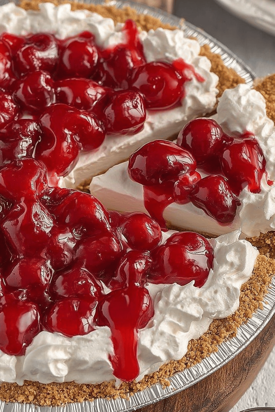 Easy Cream Cheese Cherry Pie Recipe Final Dish Presentation