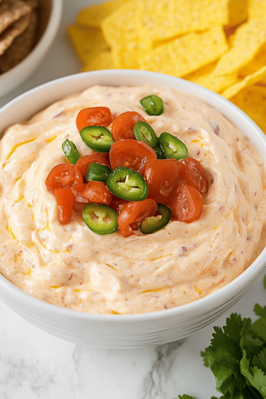 Easy Creamy Boat Dip: TikTok Viral Recipe Final Dish Presentation