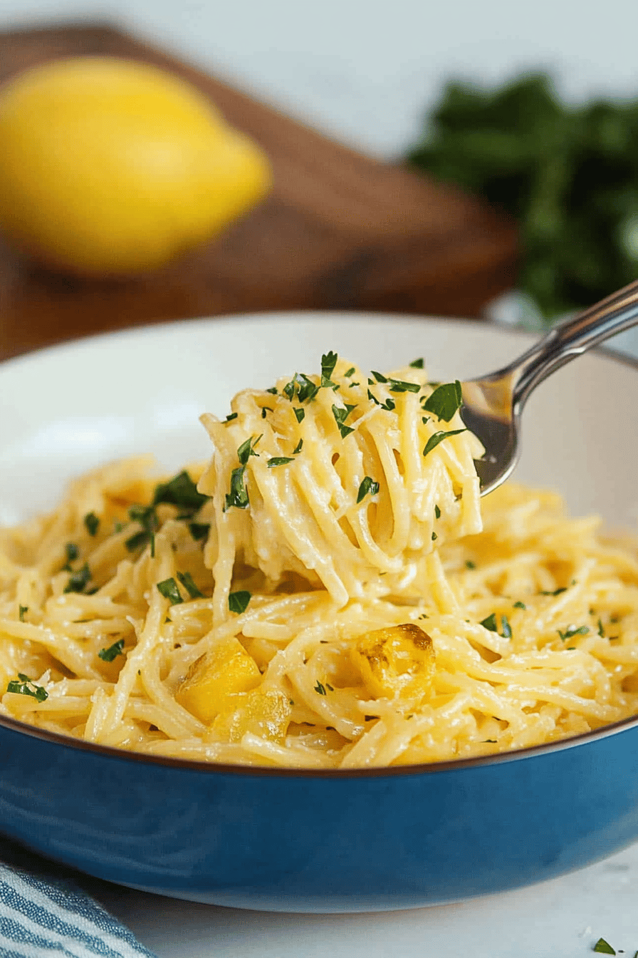 Easy Creamy Lemon Pasta Recipe ingredients
