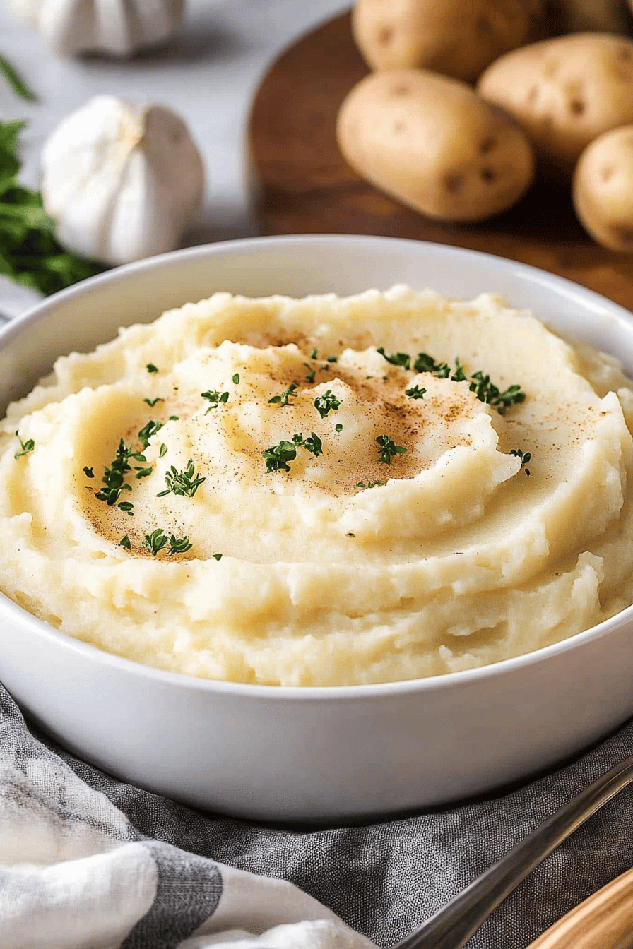 Easy Creamy Mashed Potatoes Recipe Final Dish Presentation