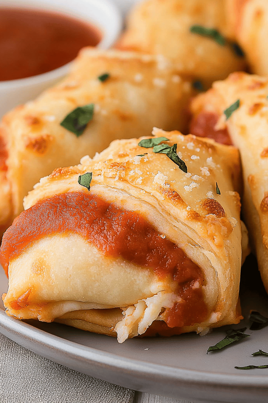 Easy Crescent Pizza Rolls Recipe Final Dish Presentation