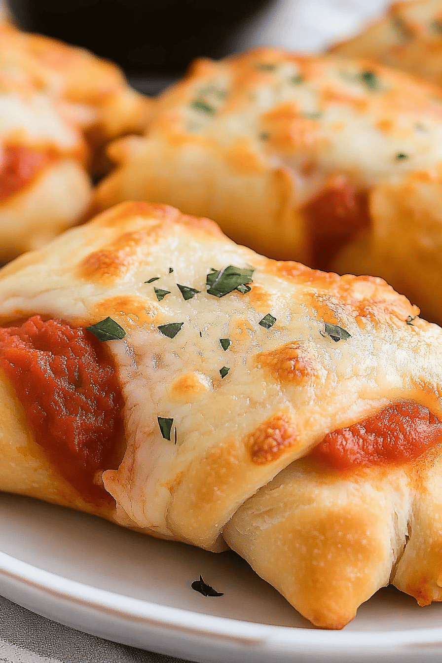 Easy Crescent Pizza Rolls Recipe Final Dish Presentation
