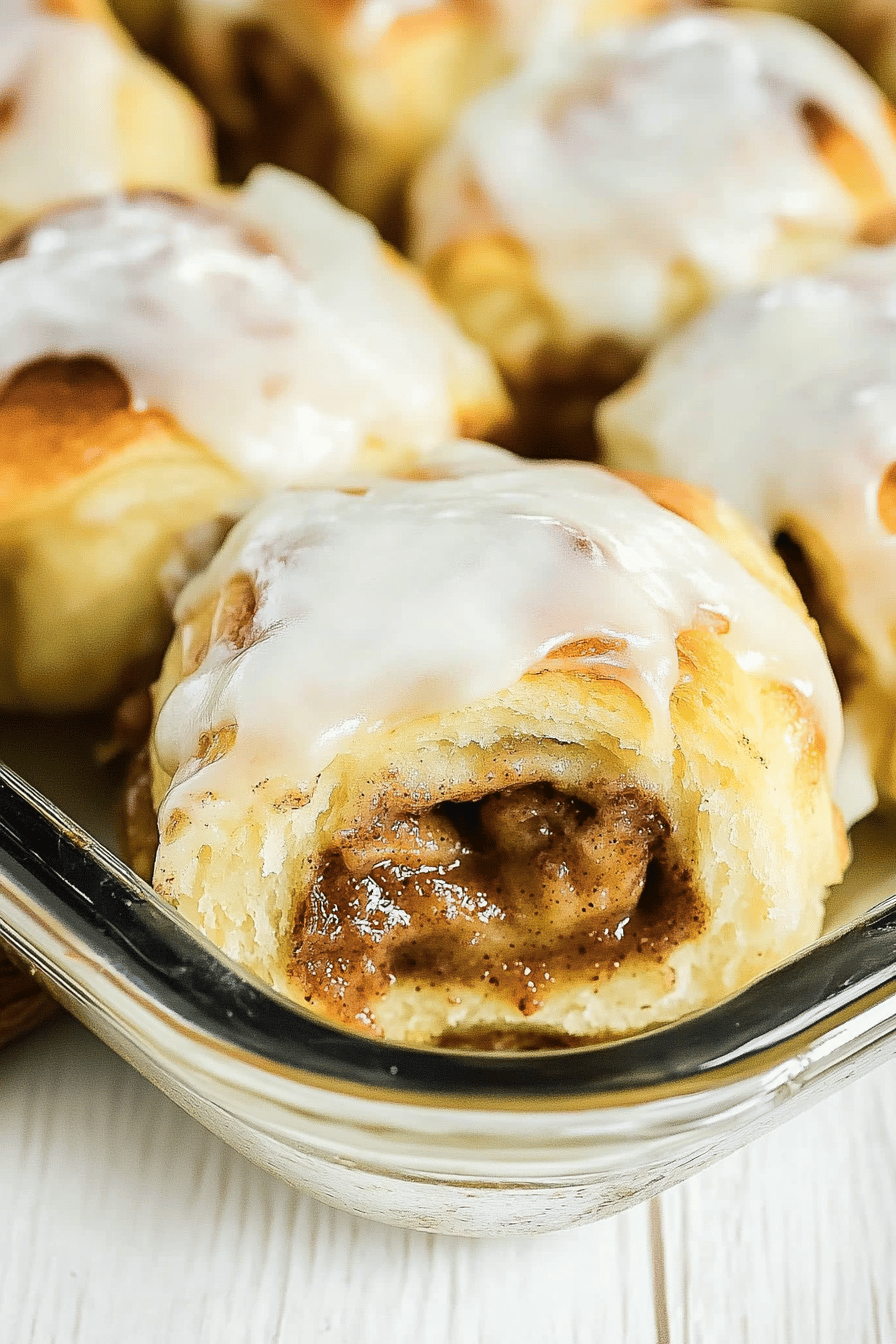 Easy Crescent Roll Cinnamon Rolls Recipe Final Dish Presentation