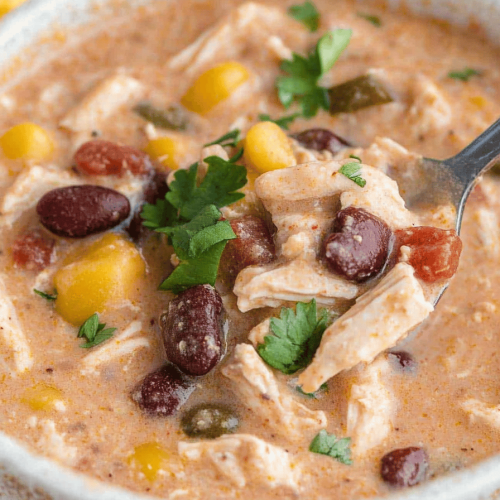 Easy Crock Pot Cream Cheese Chicken Chili