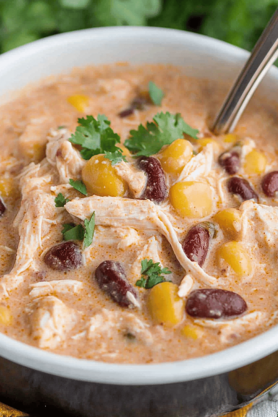Easy Crock Pot Cream Cheese Chicken Chili ingredients