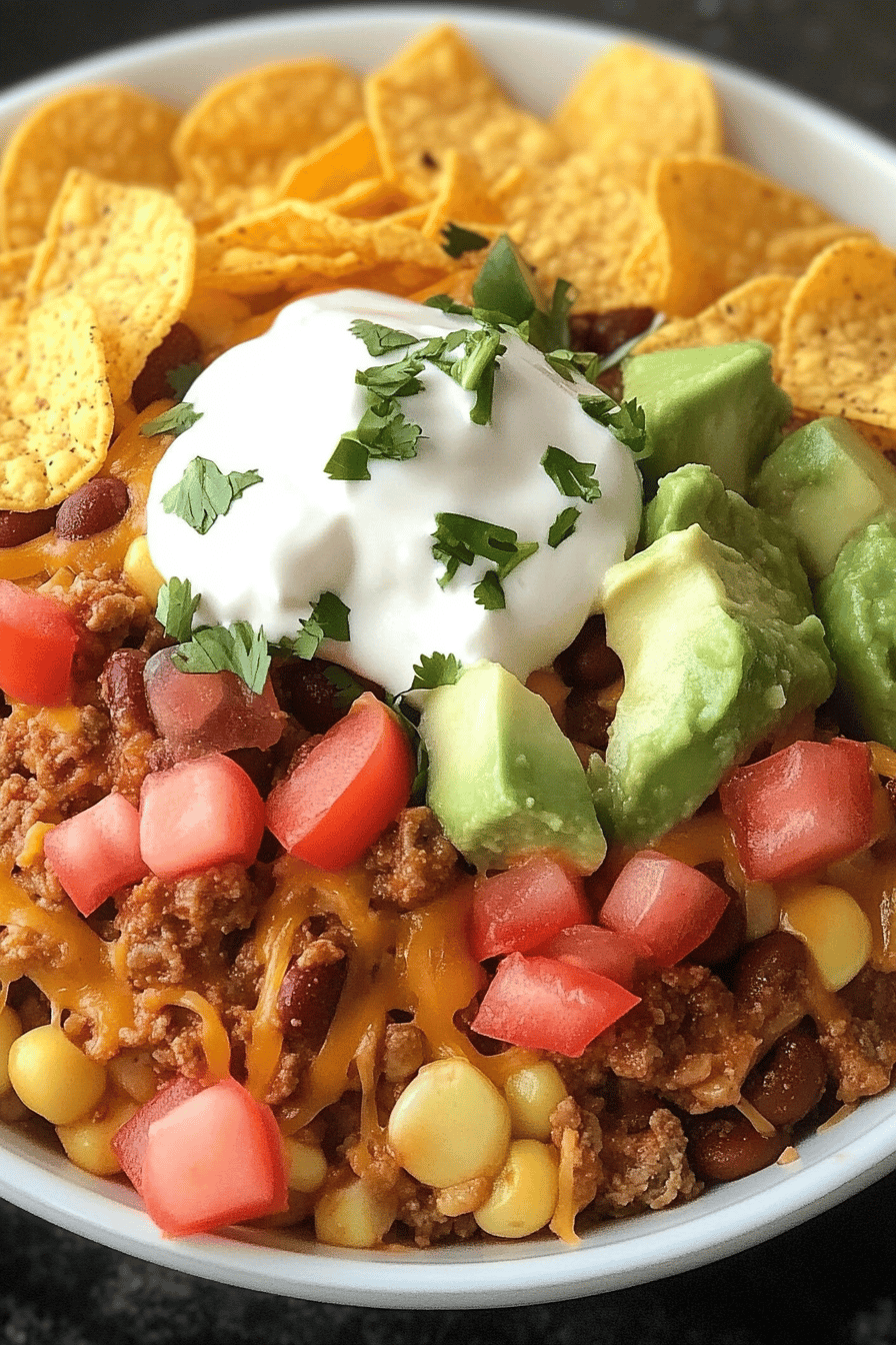 Easy Crock-Pot Fritos Taco Bowls ingredients