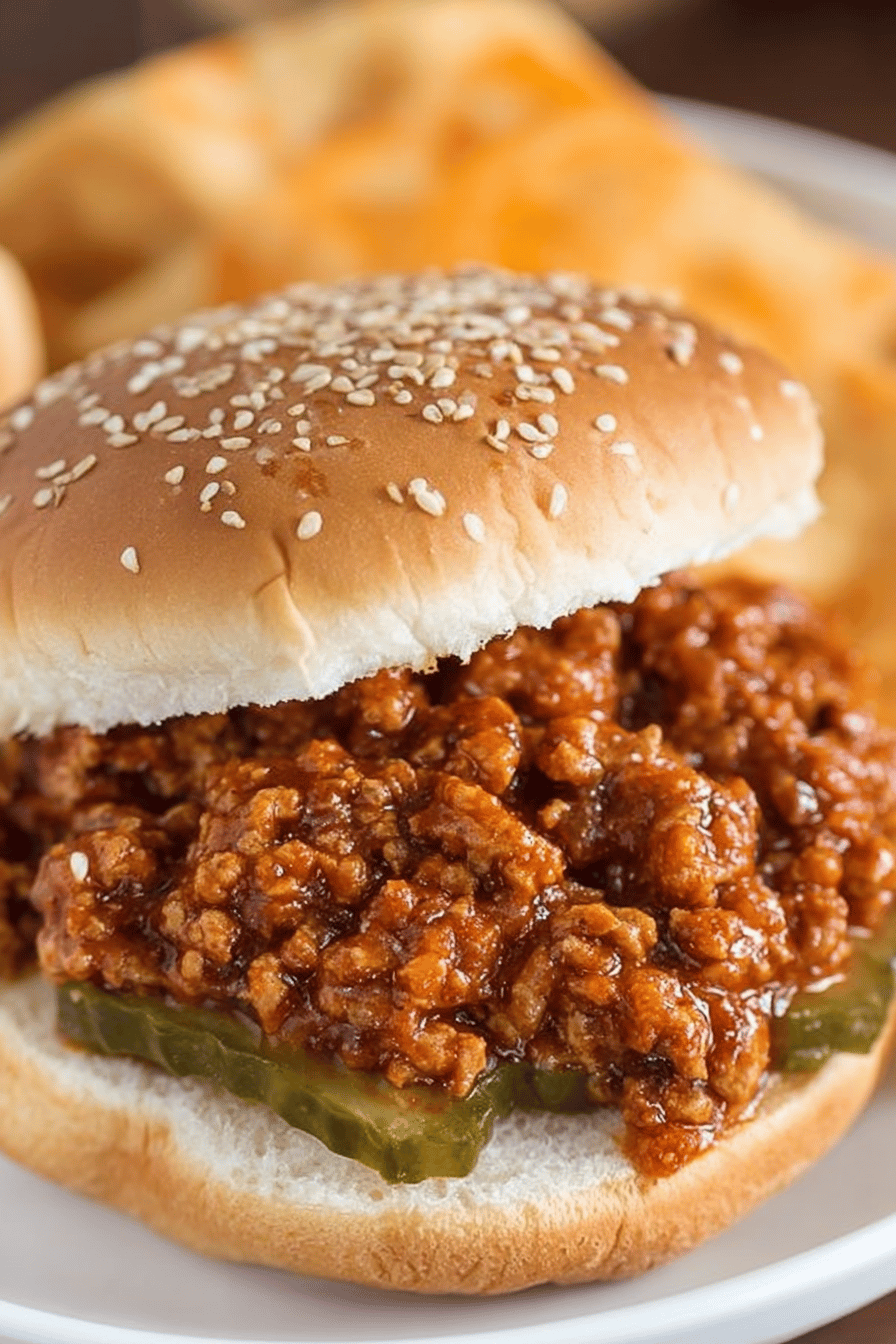 Easy Crock Pot Turkey Sloppy Joes Final Dish Presentation