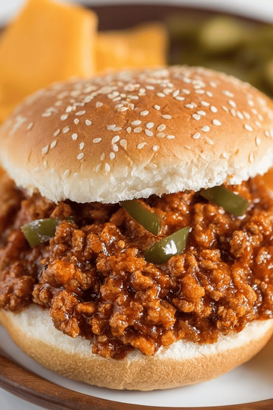 Easy Crock Pot Turkey Sloppy Joes Final Dish Presentation