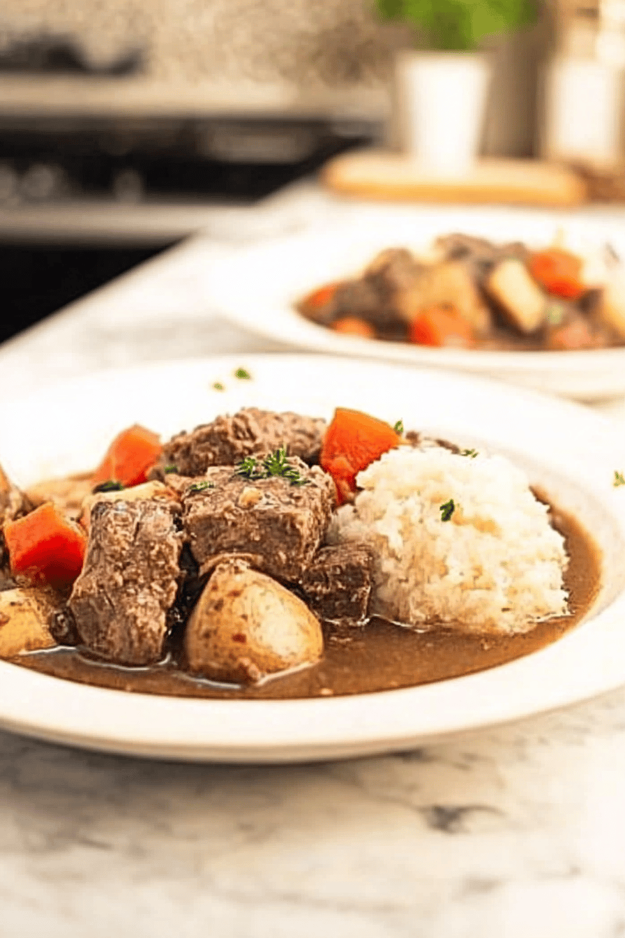 Easy Crockpot Beef Stew Recipe Final Dish Presentation