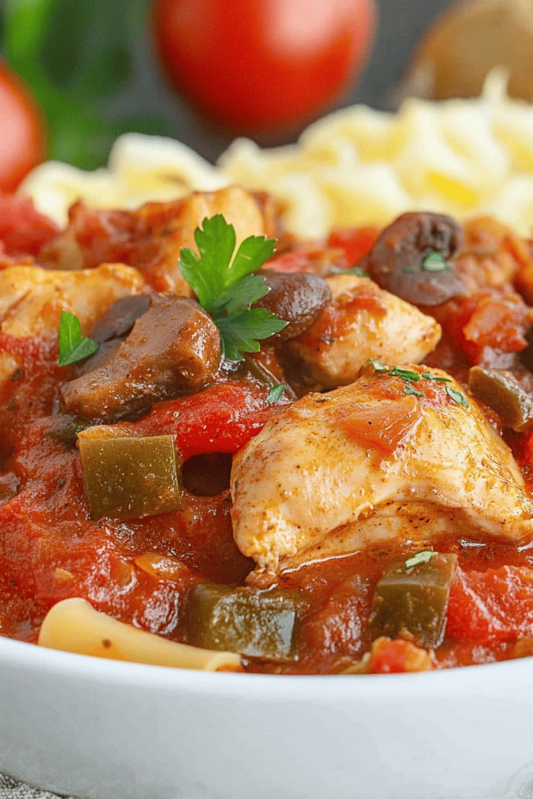 Easy Crockpot Chicken Cacciatore Recipe