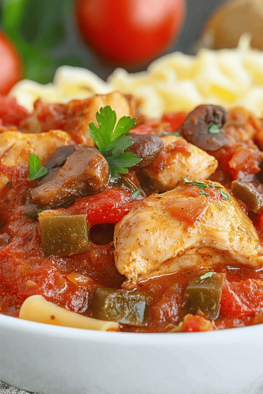Easy Crockpot Chicken Cacciatore Recipe