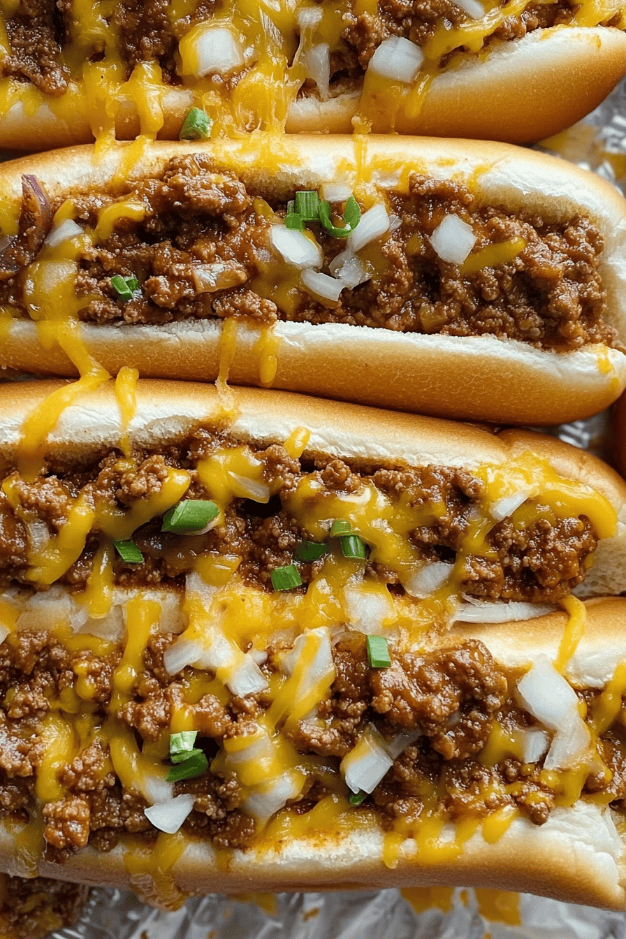 Easy Crockpot Chili Coney Dogs Final Dish Presentation