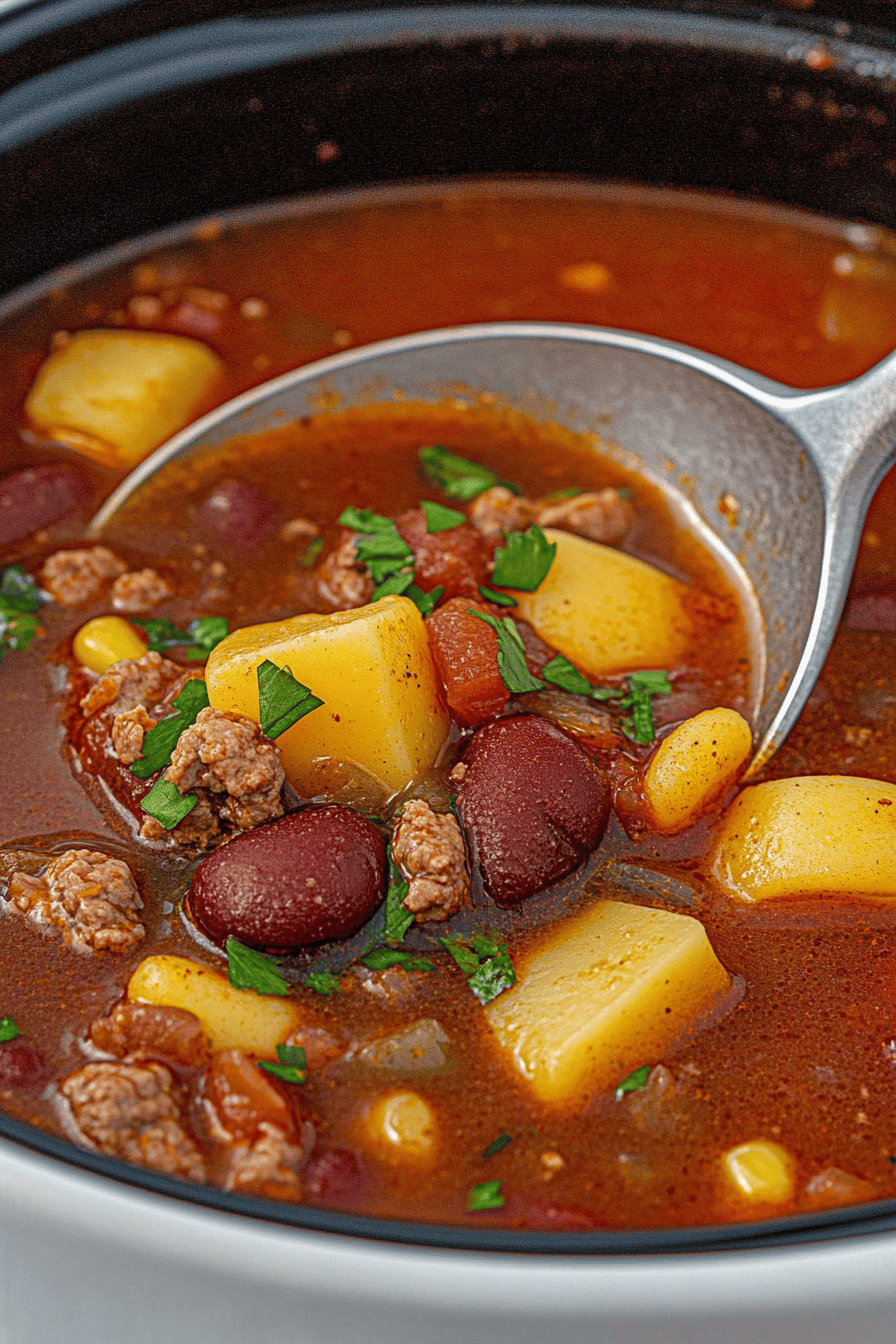 Easy Crockpot Cowboy Stew Recipe ingredients