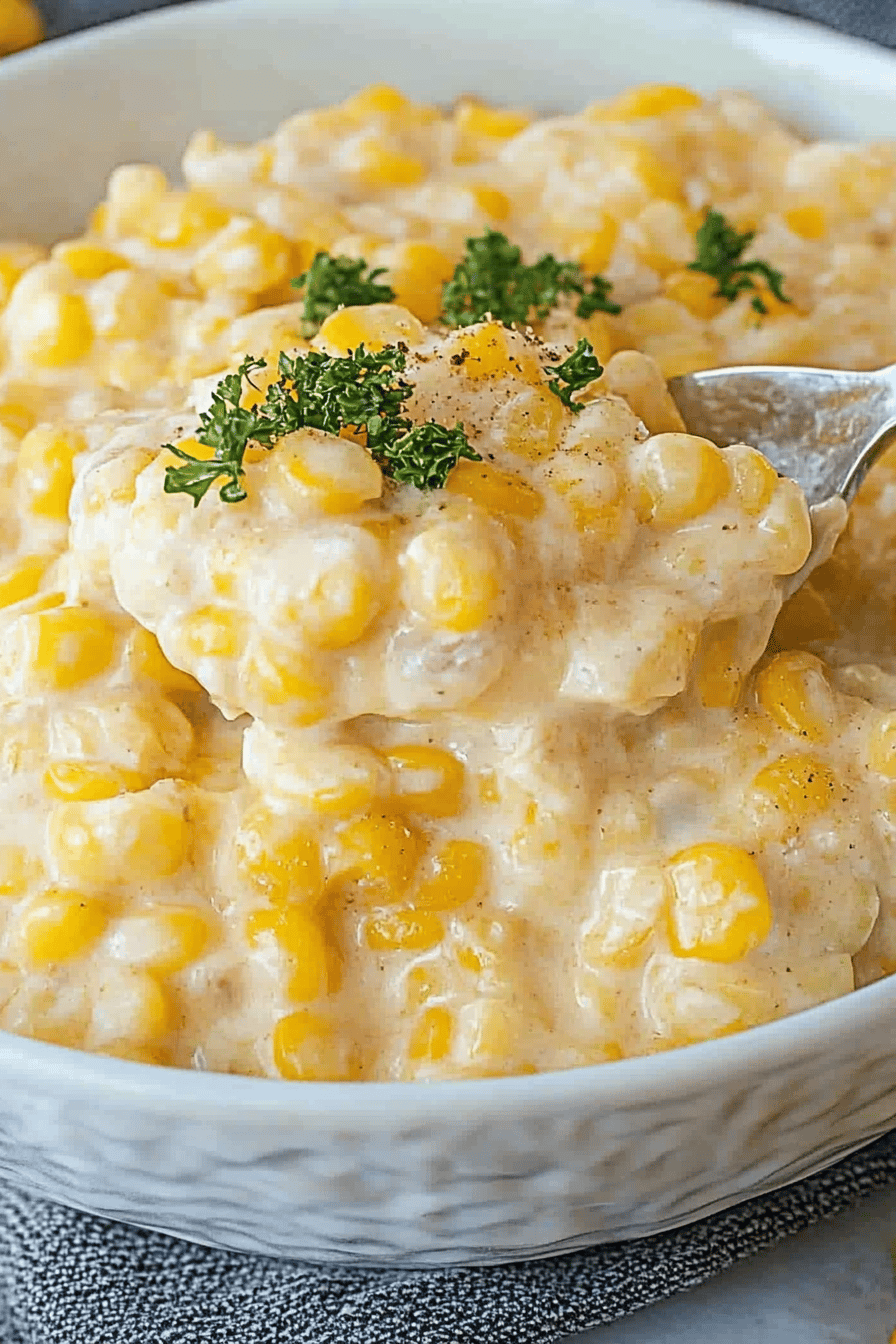 Easy Crockpot Creamed Corn Recipe ingredients