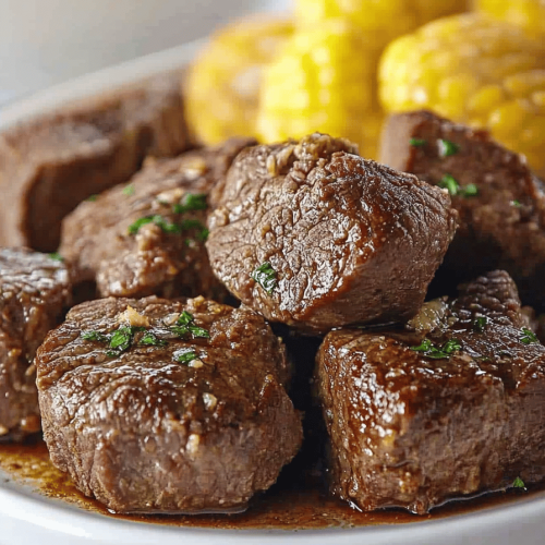 Easy Crockpot Garlic Butter Steak Bites Recipe