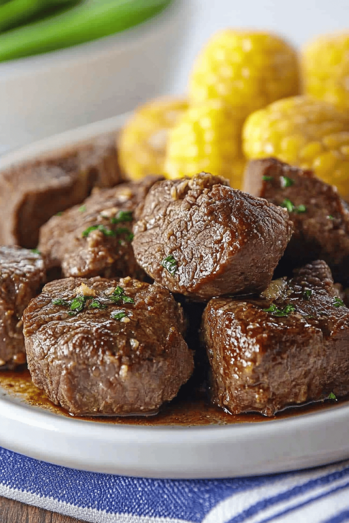 Easy Crockpot Garlic Butter Steak Bites Recipe