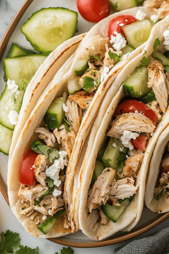 Easy Crockpot Greek Chicken Gyros Recipe