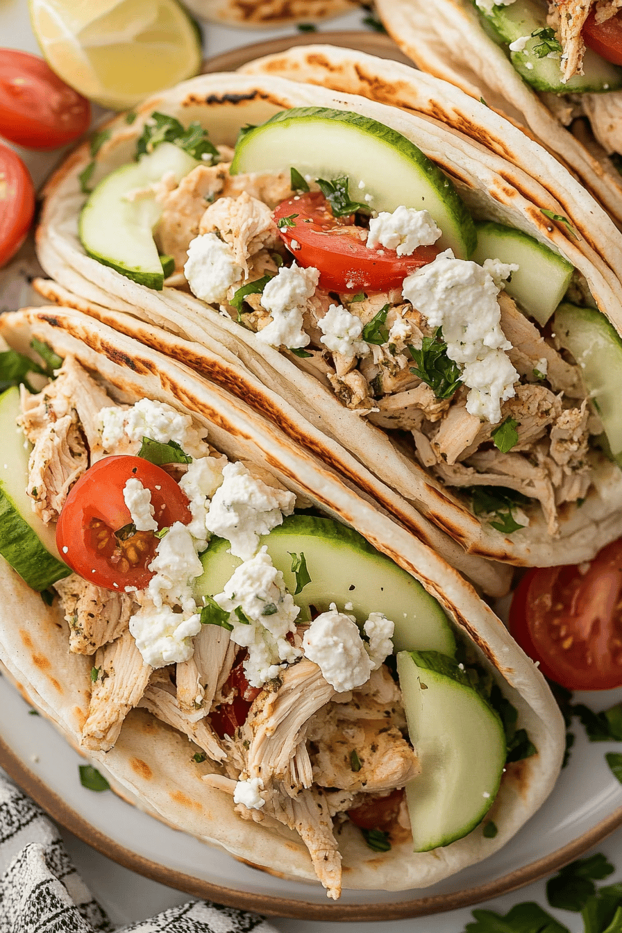 Easy Crockpot Greek Chicken Gyros Recipe ingredients