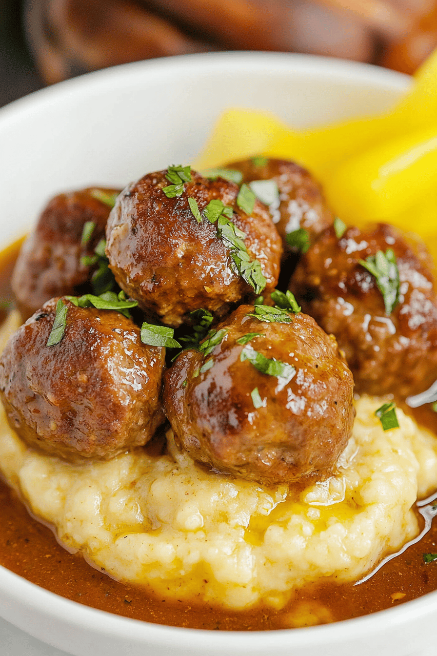 Easy Crockpot Mississippi Meatballs Recipe Final Dish Presentation