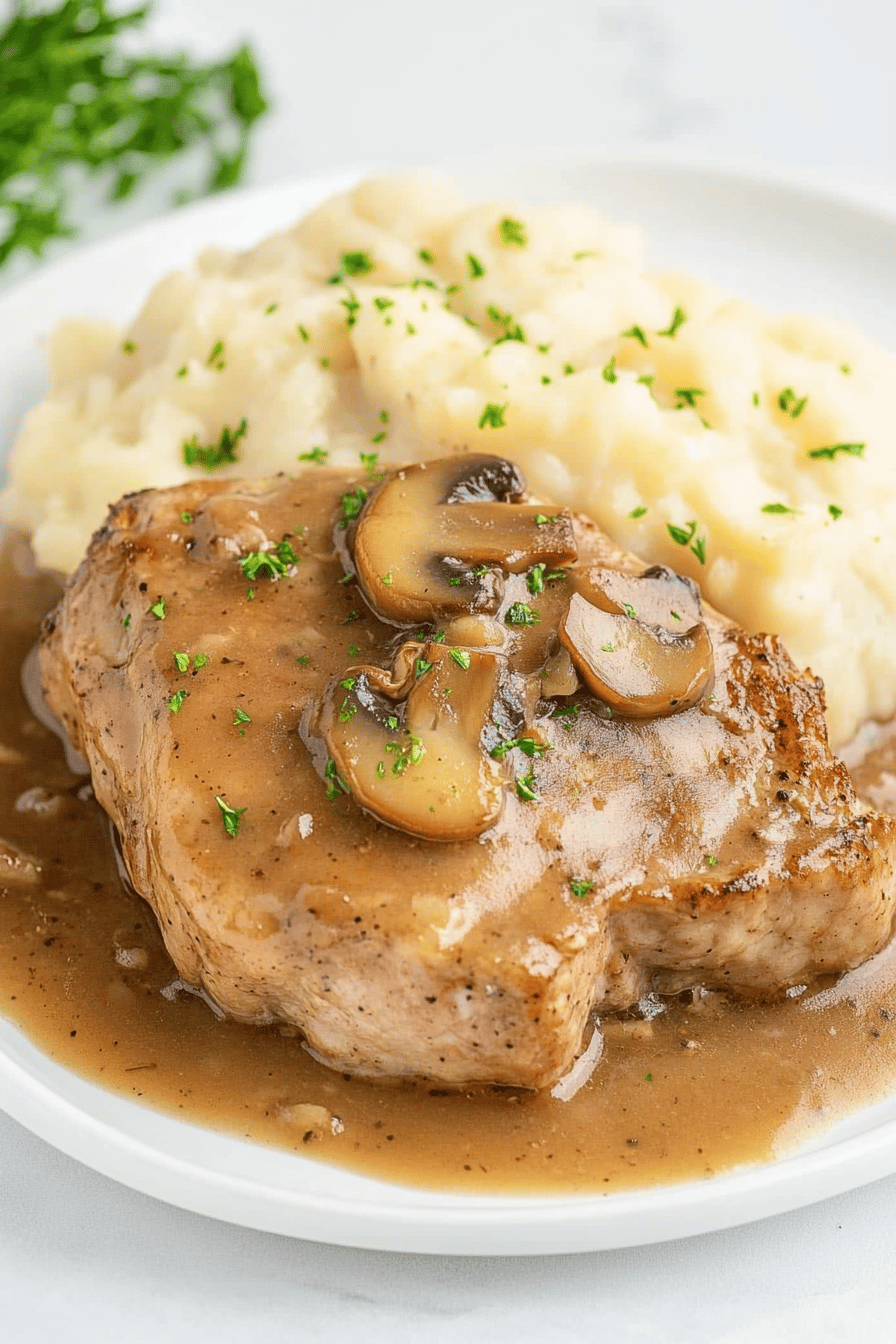 Easy Crockpot Mushroom Pork Chops ingredients