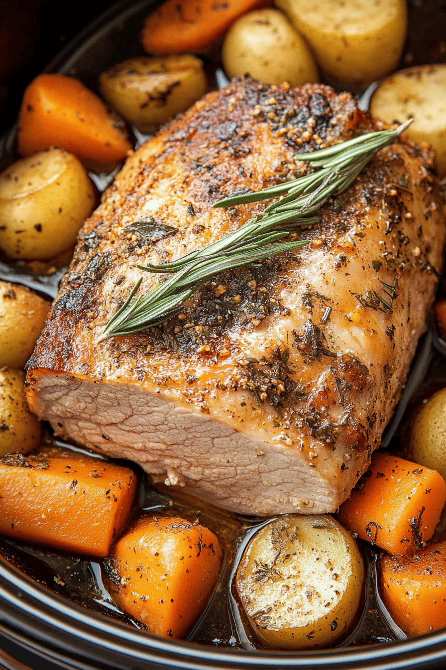 Easy Crockpot Ranch Pork Loin Recipe Final Dish Presentation