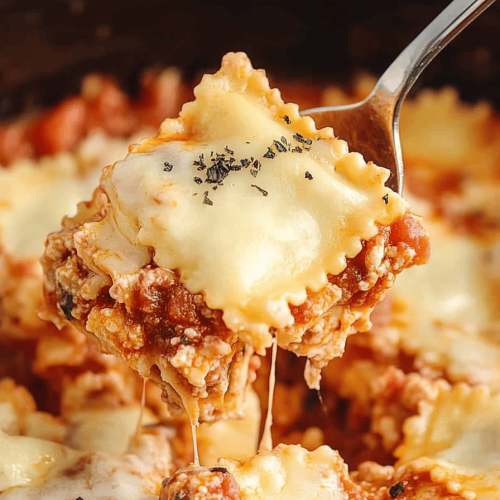 Easy Crockpot Ravioli Lasagna Recipe