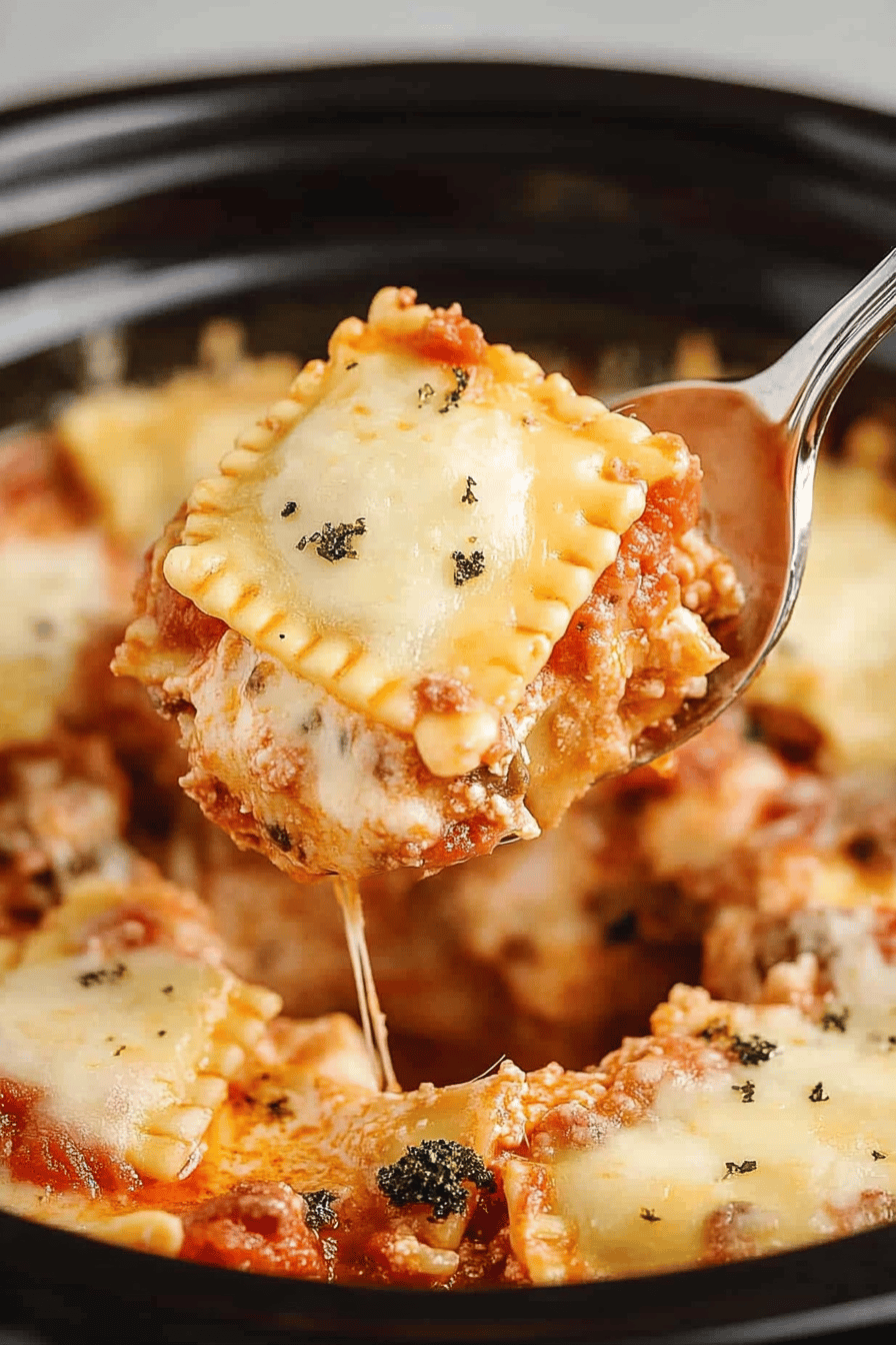 Easy Crockpot Ravioli Lasagna Recipe ingredients