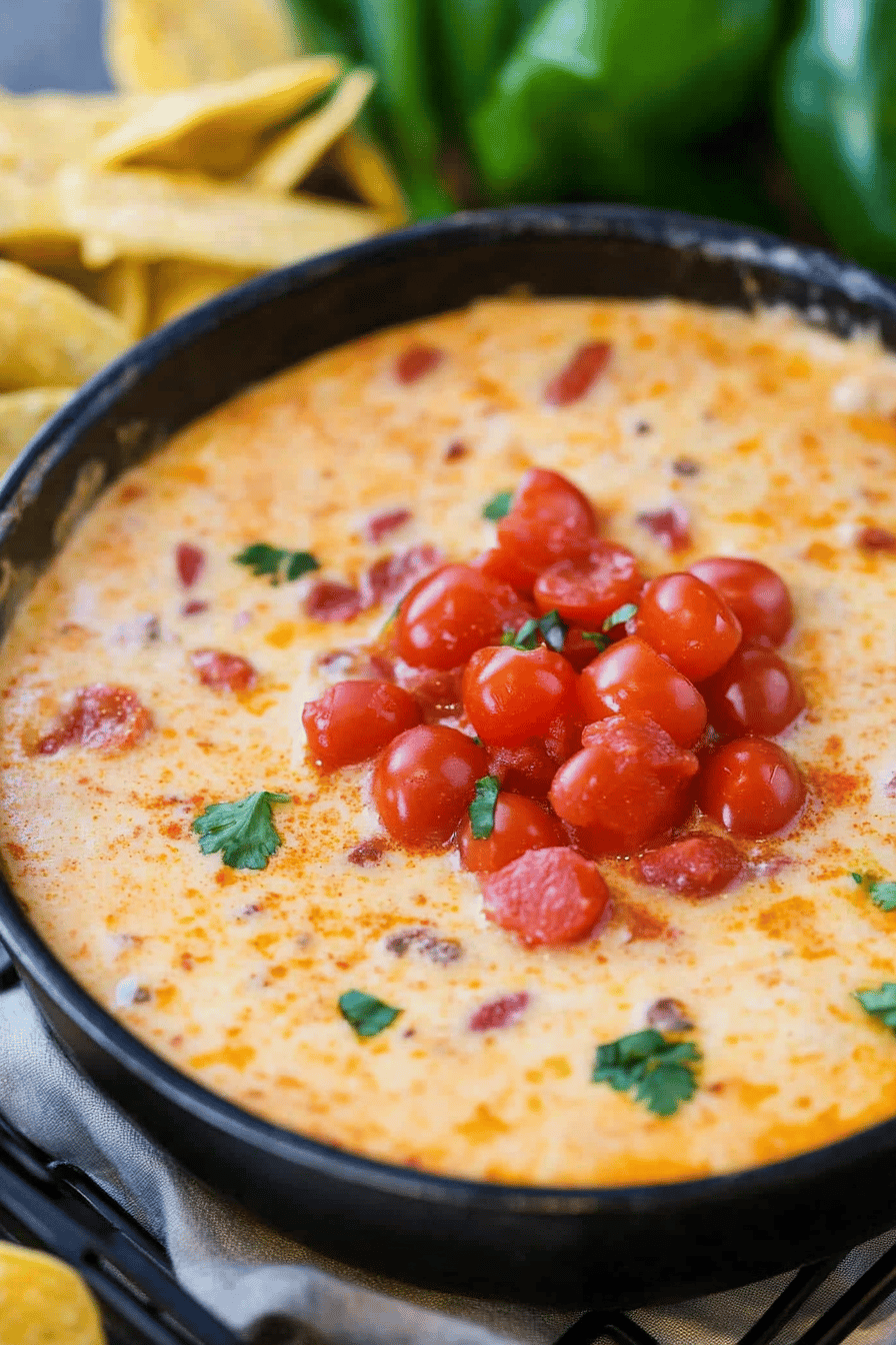 Easy & Delicious Queso Dip Recipe Final Dish Presentation
