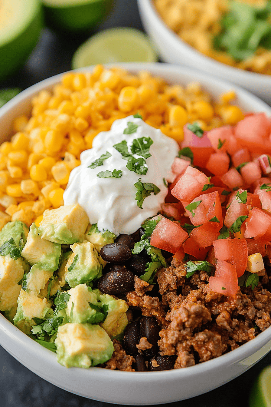 Easy & Delicious Taco Bowls Recipe ingredients